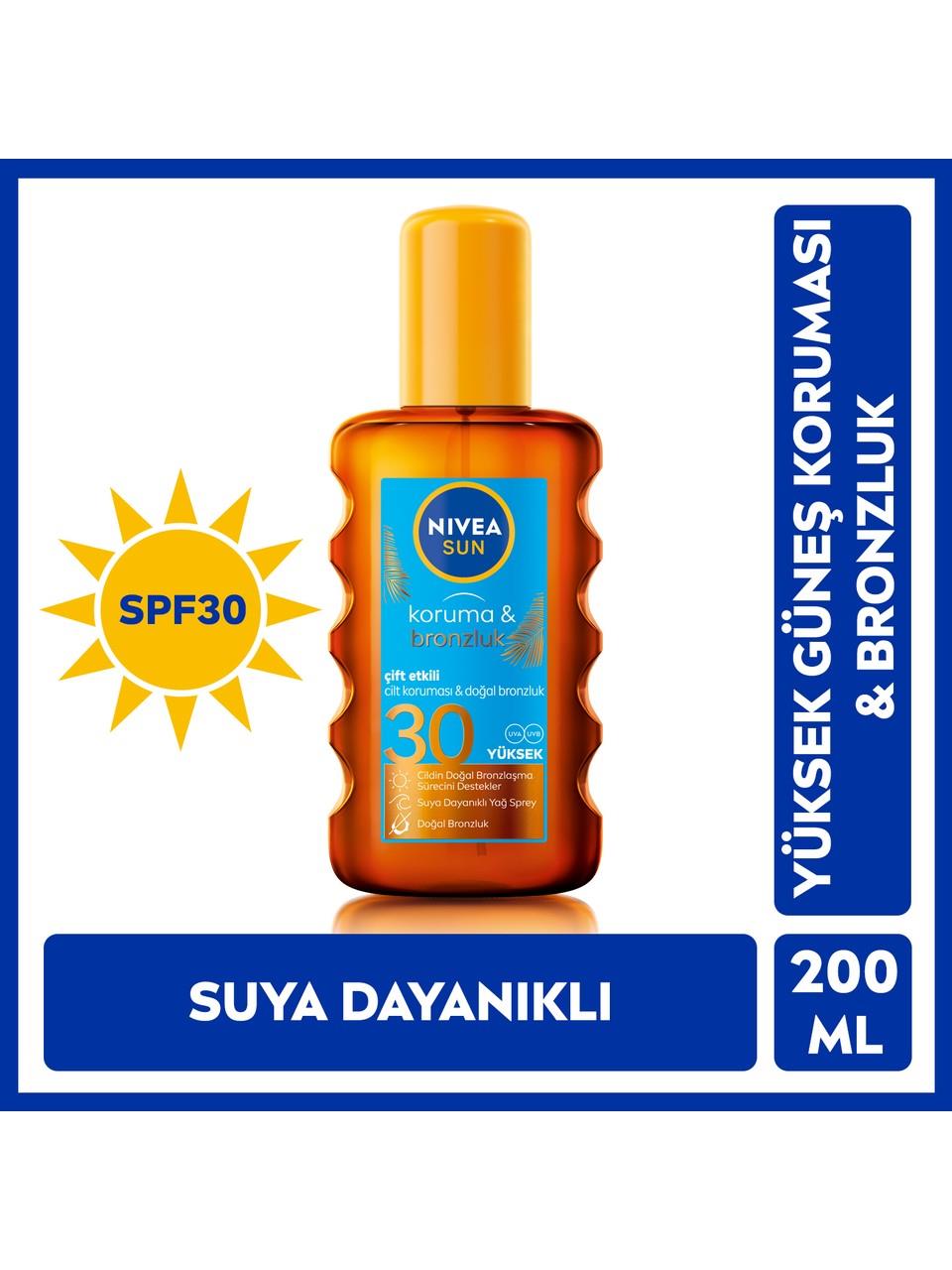 Nivea Sun Sprey 200ml. Koruma&Bronzluk 30F 86038
