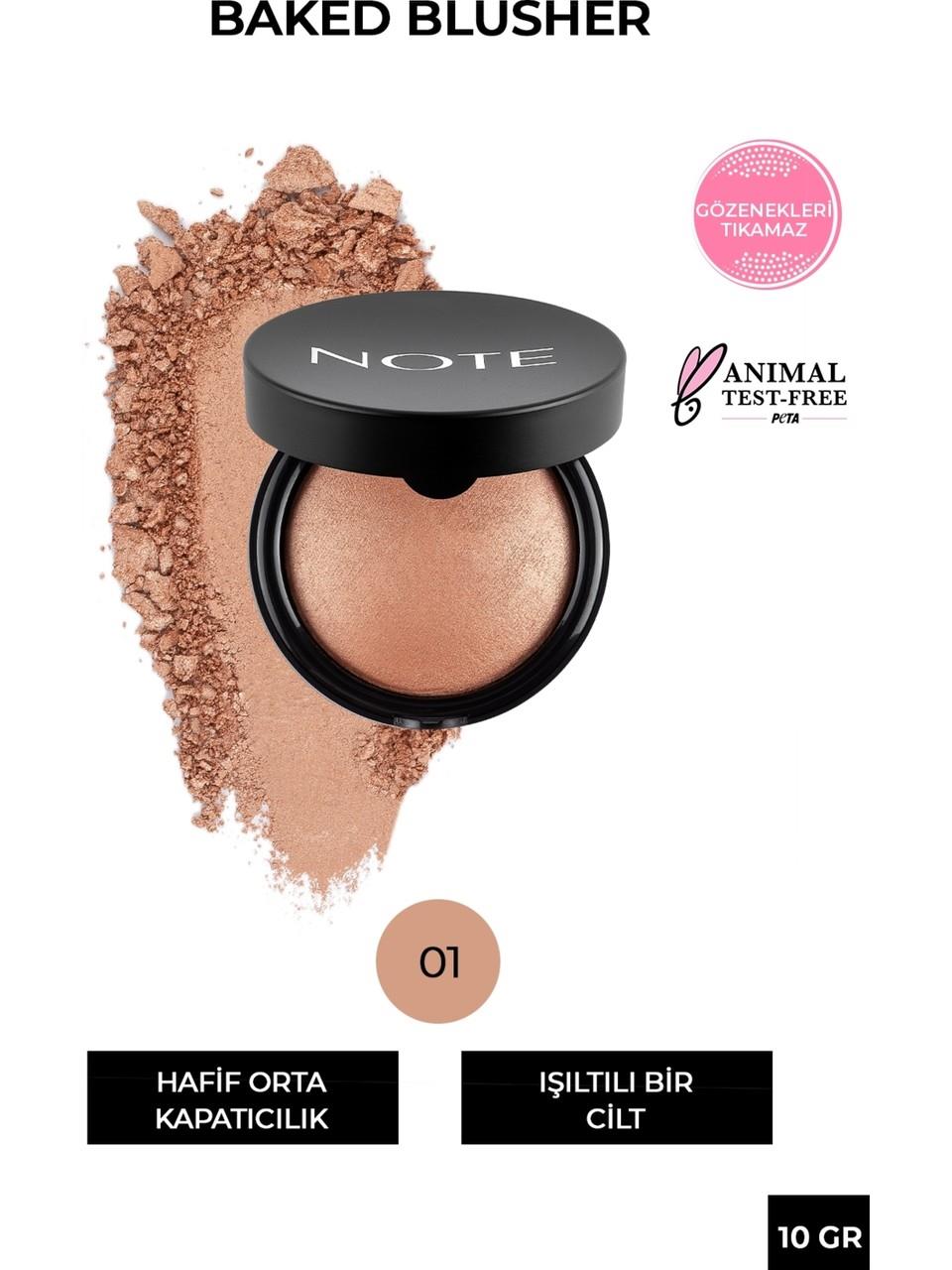 Note Baked Blusher 01 Pleasure