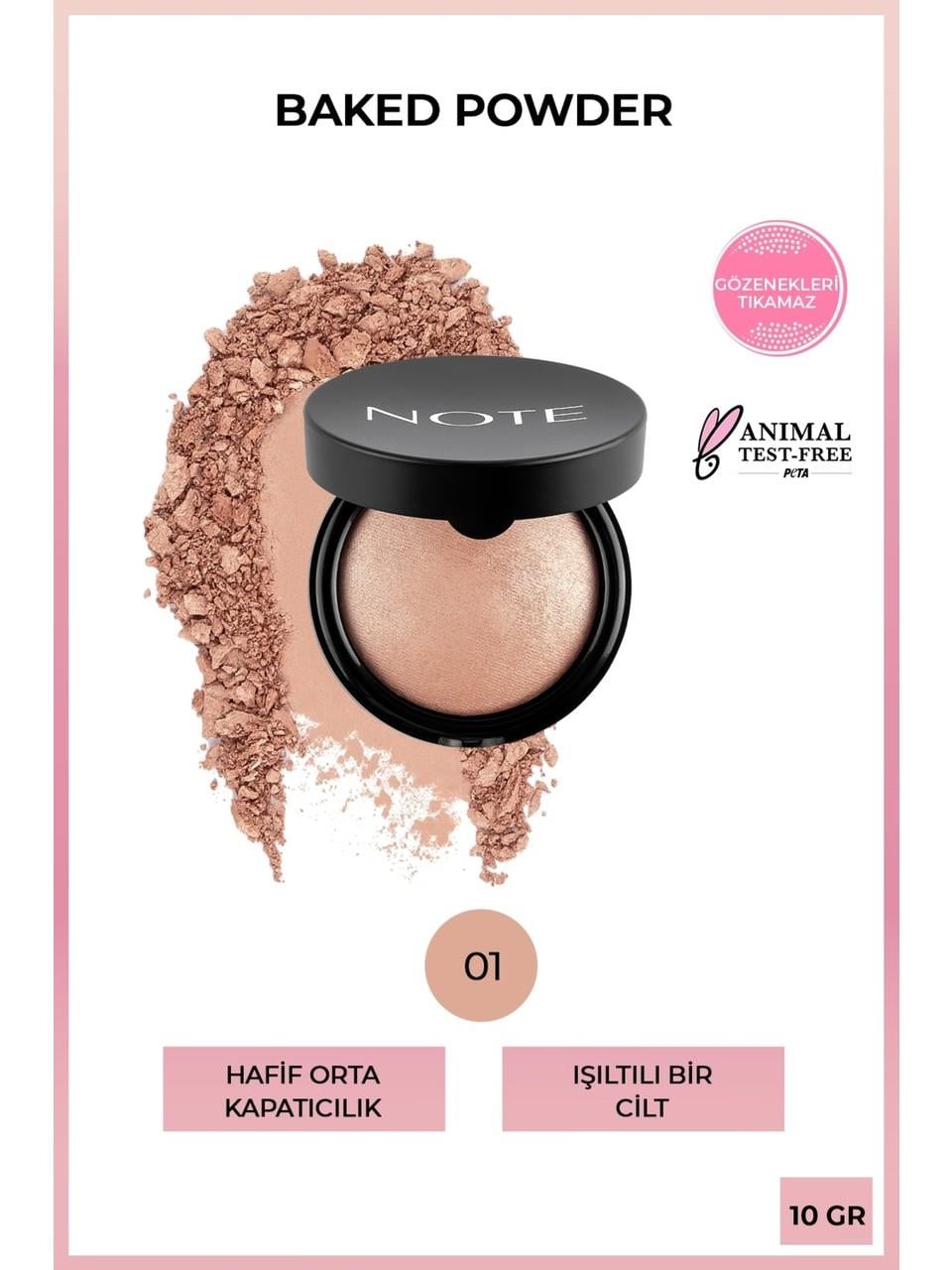 Note Baked Powder 01 Stardust