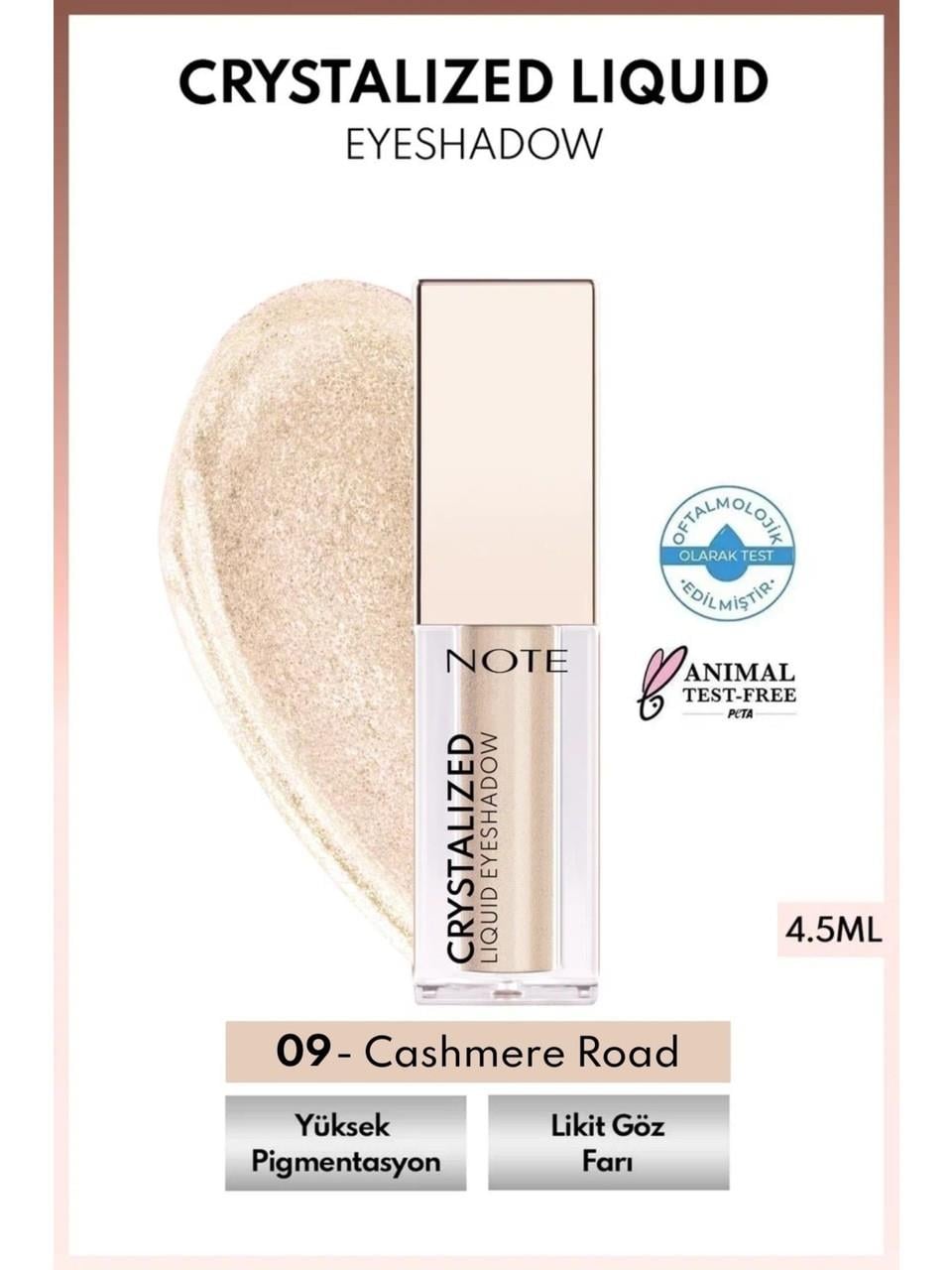 Note Crystalized Eyeshadow 4,5ml. 09 Cashmere Road