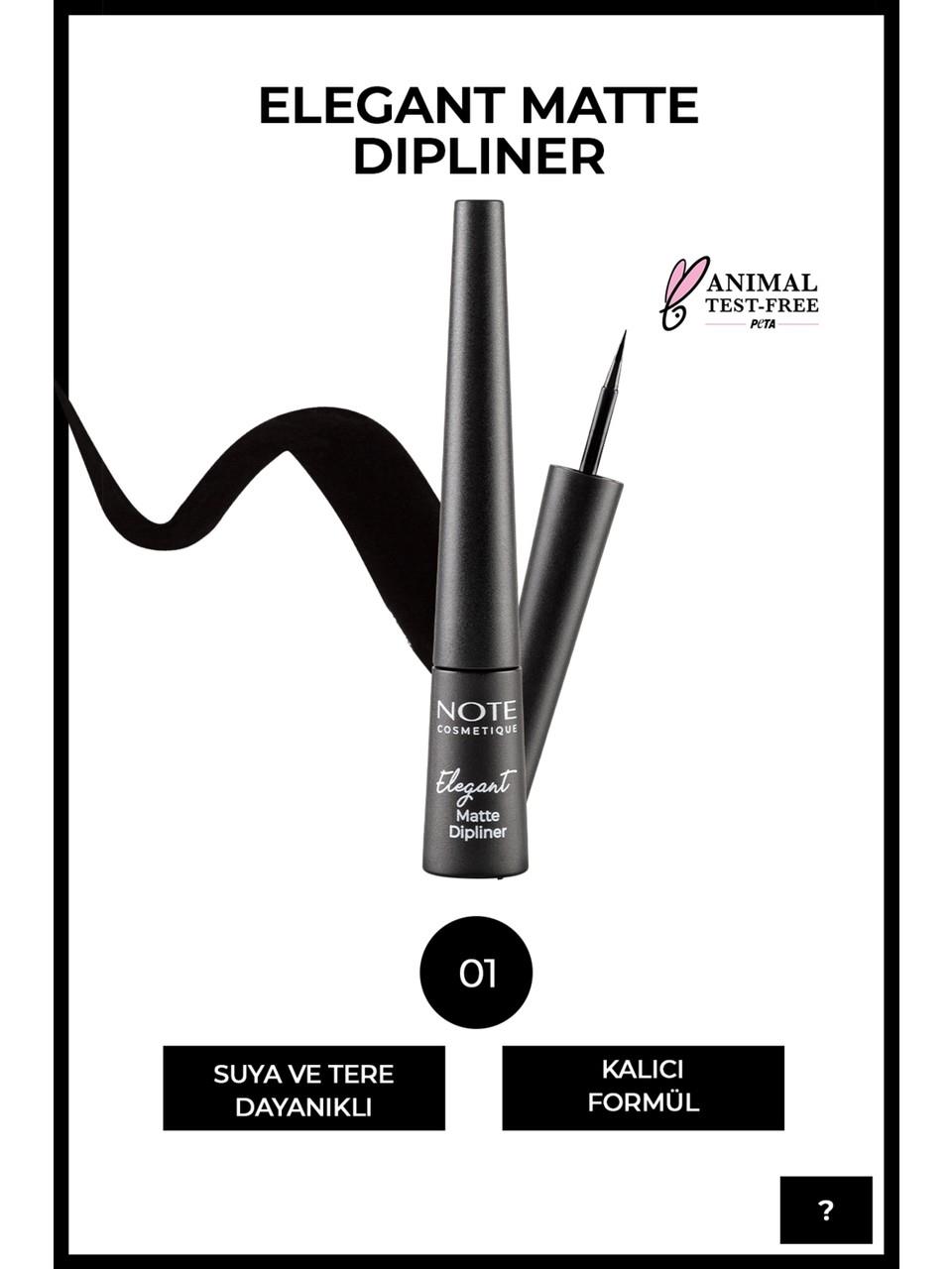 Note Elegant Matte Dipliner n°01 Coal Black