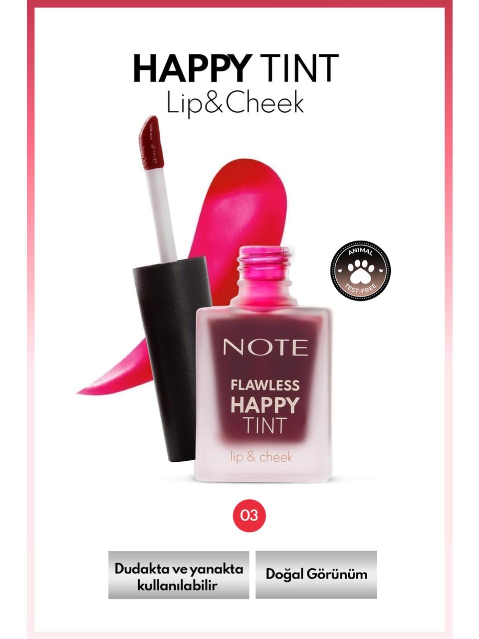 Note Flawless Happy Tint Lip&Cheek n°03 Sweet Pink