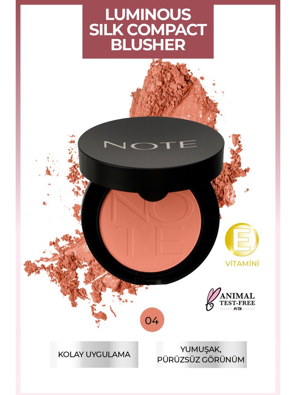 Note Luminous Silk Compact Blusher 04