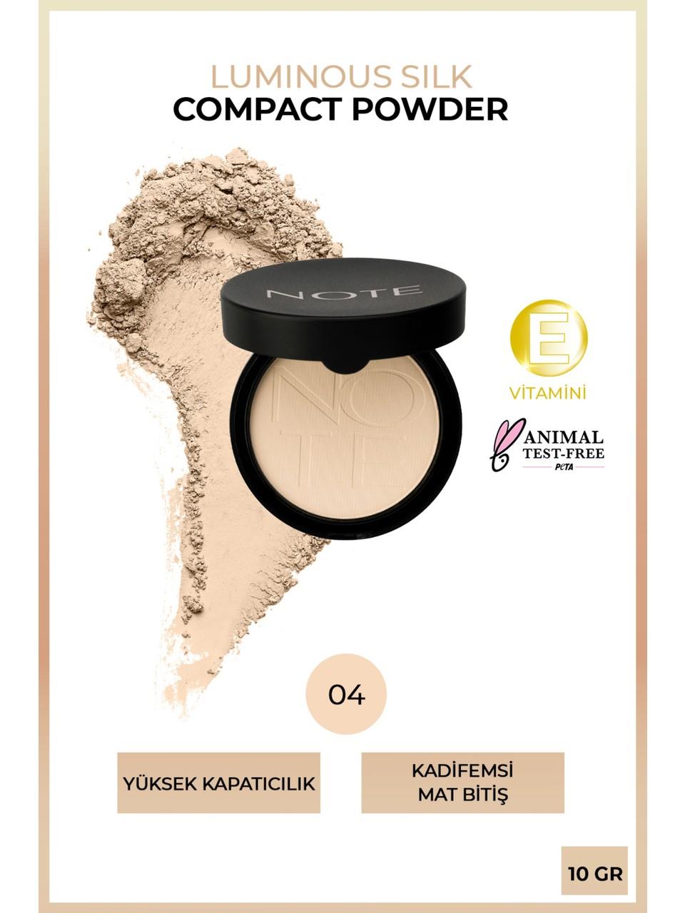 Note Luminous Silk Compact Powder 04 Sand