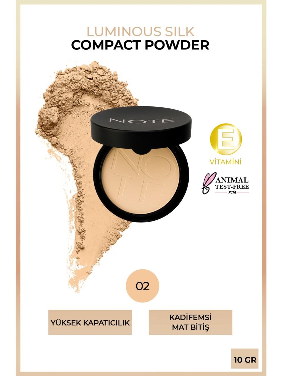 Note Luminous Silk Compact Powder n°02 N.Beige