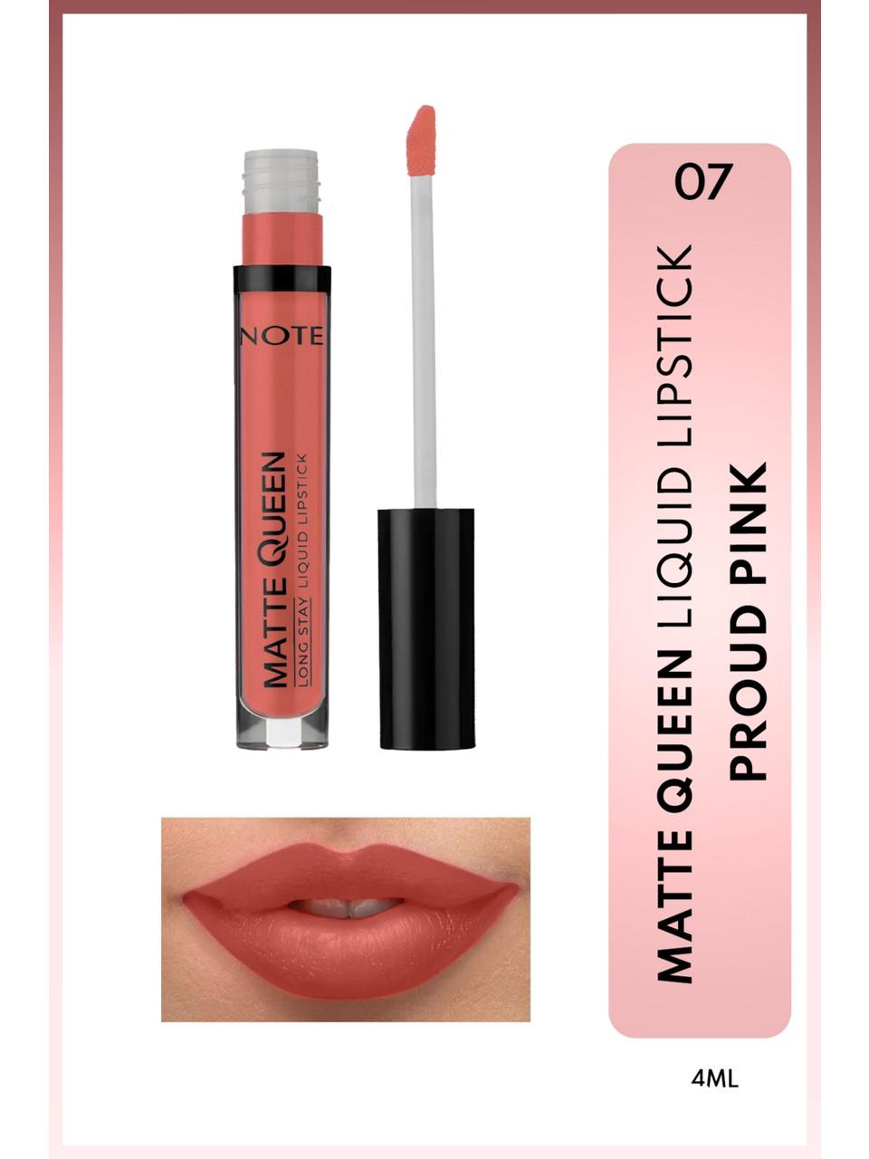 Note Matte Queen Liquid Lipstick 07 Proud Pink