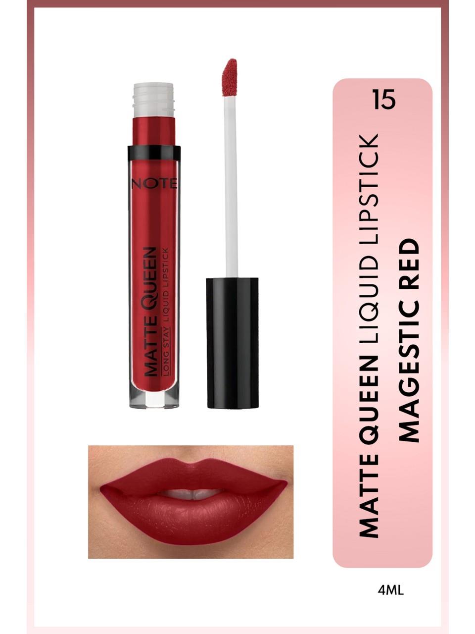 Note Matte Queen Liquid Lipstick 15 Majestic Red