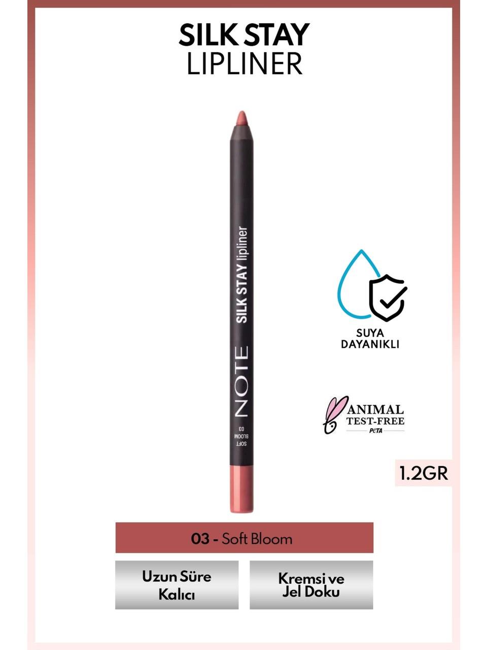 Note Silk Stay Lipliner 1,2gr. 03 Soft Bloom