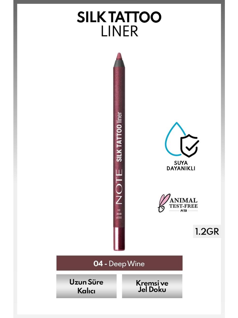 Note Silk Tattoo Liner 1,2gr. 04 Deep Wine