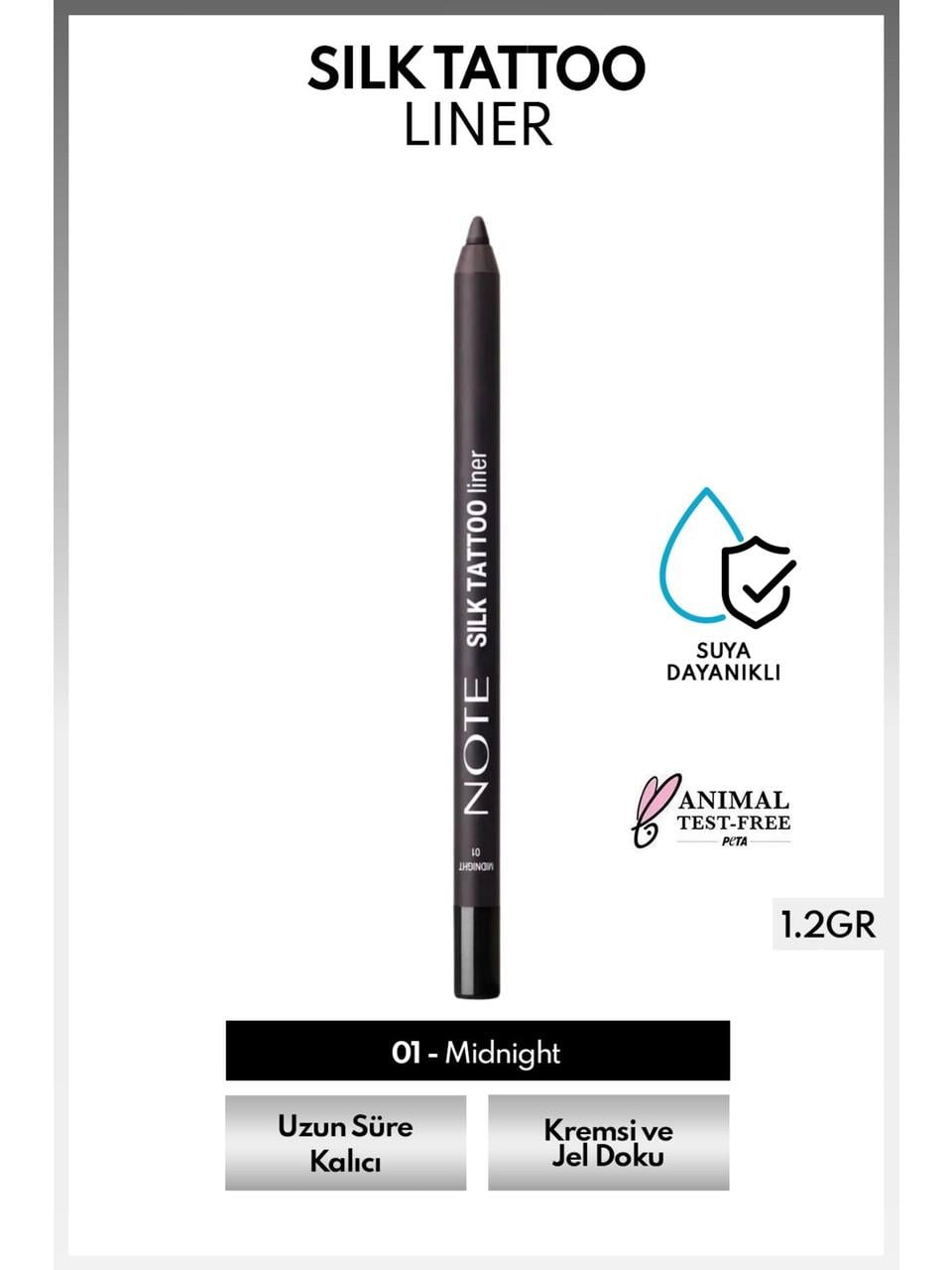 Note Silk Tattoo Liner 1,2gr. 01 Midnigt