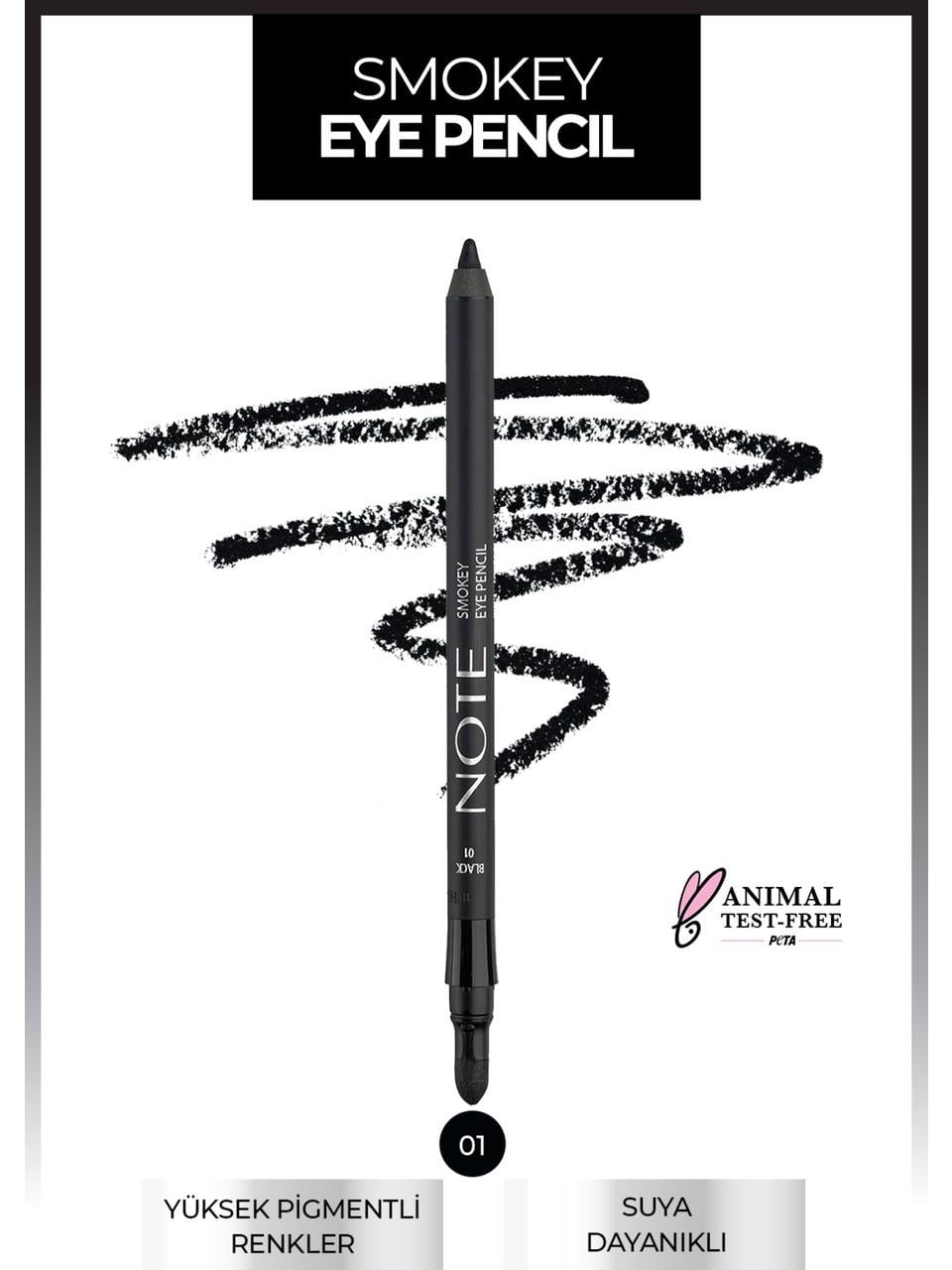 Note Smokey Eye Pencil 01 Black
