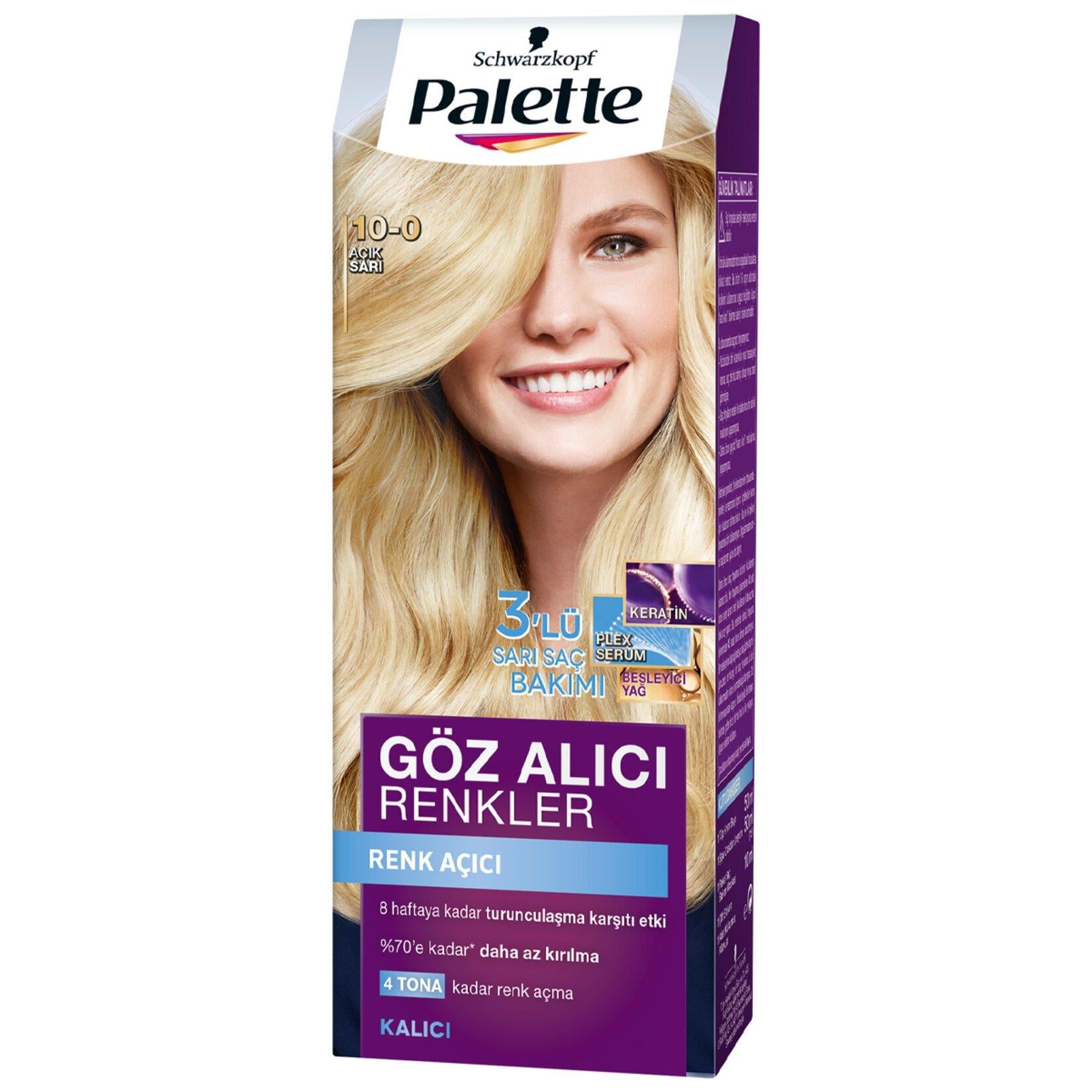 Palette 3'Lü Sarı Saç Bakımı Renk Açıcı 10-0