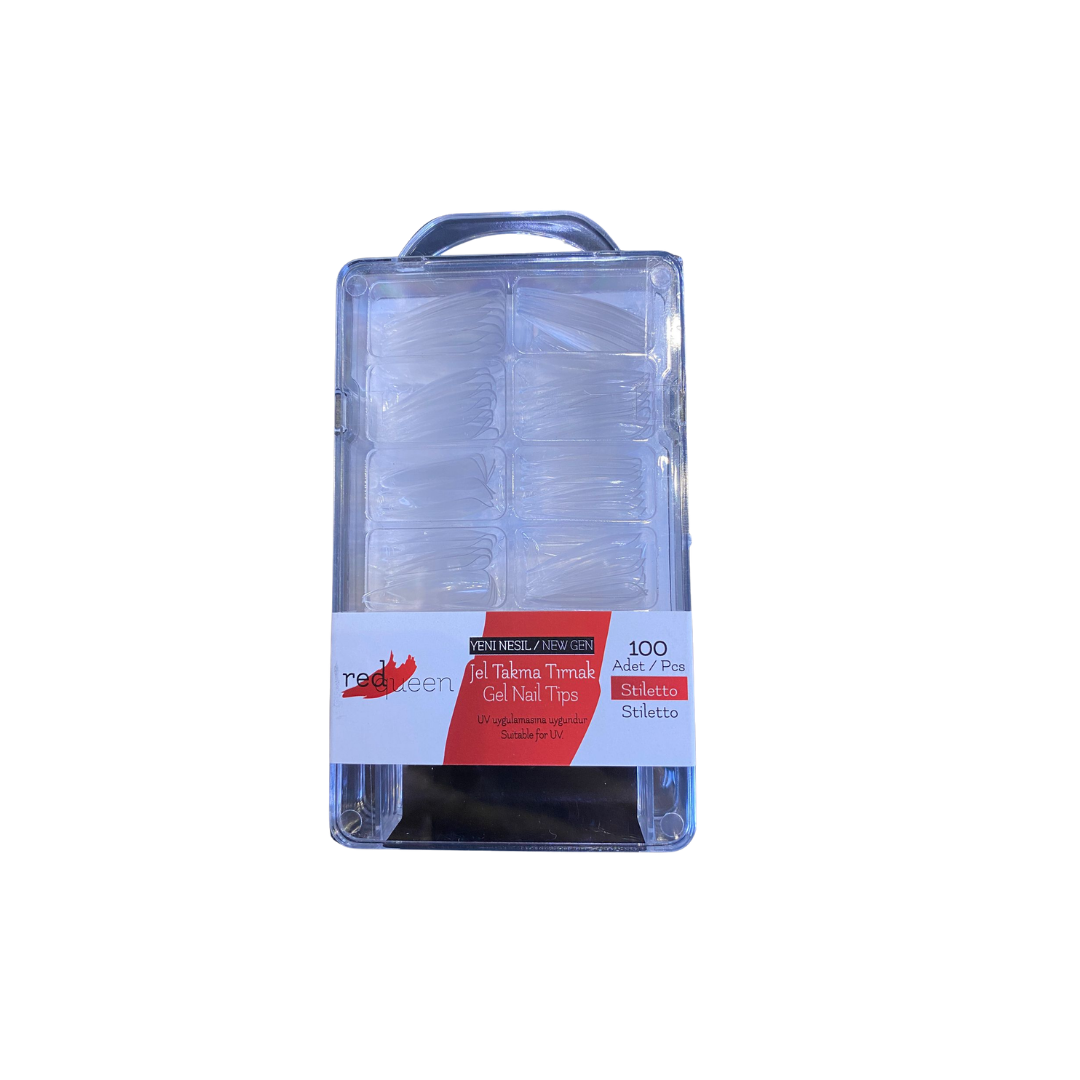 Redqueen Jel Takma Tırnak Stiletto RQ-1452 Şeffaf