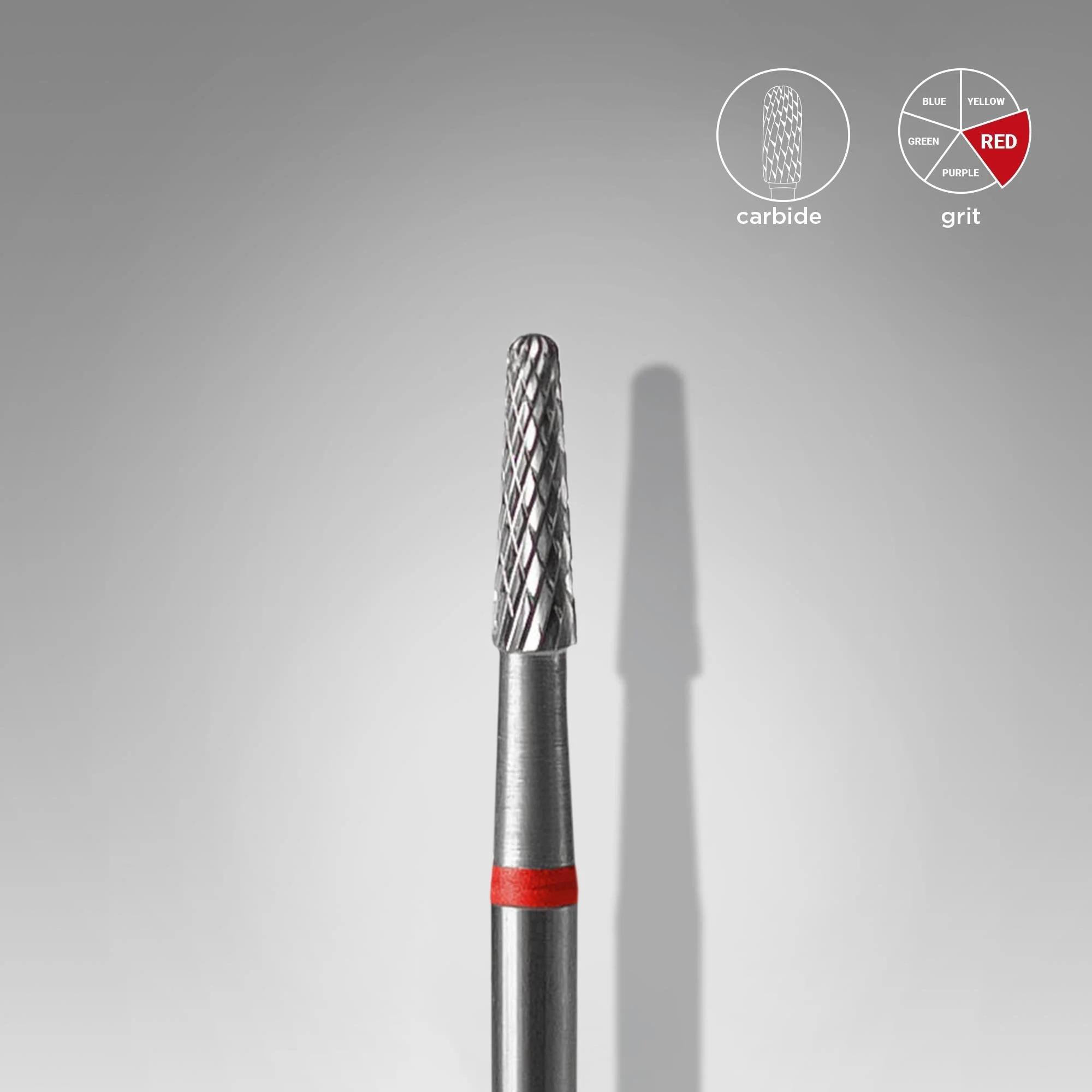 STALEKS PRO ÇELİK KONİ FREZE KIRMIZI 2,3mm/8mm