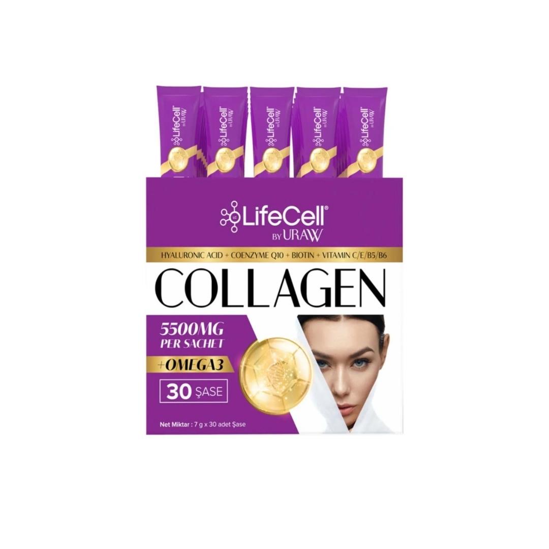 Uraw Lıfecell Collagen +Omega3  30 Şaşe