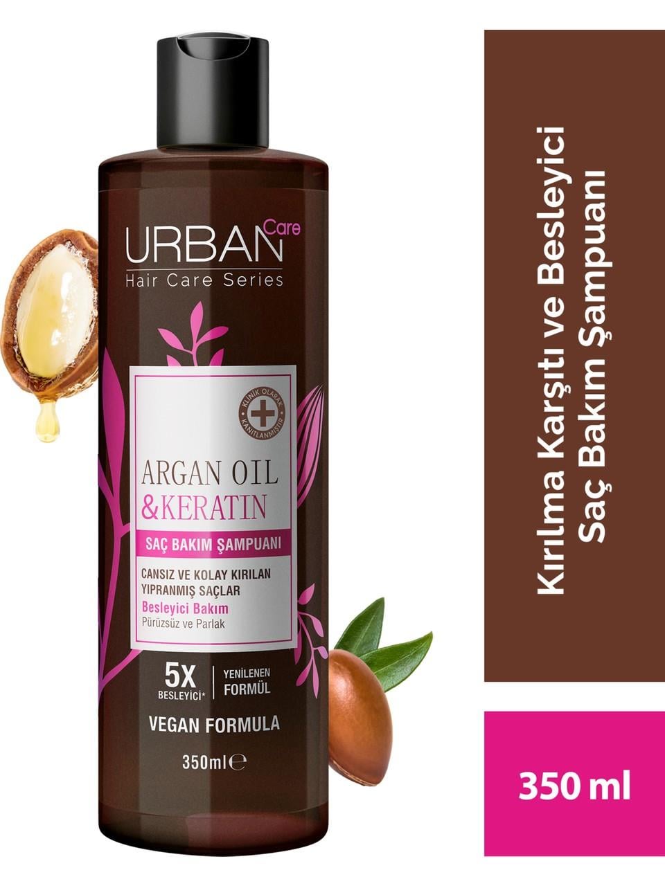 Urban Şampuan 350ml. Argan Oil&Keratin (Şeffaf)