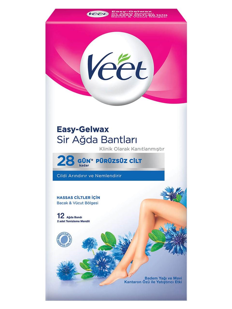 Veet Sir Ağda Bandı 12'Li Hassas Ciltler