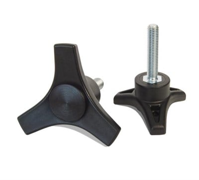 MLC3101650 Plastik Yıldız Tutamak 3 Kollu Civatalı Çap:100mm M16*50
