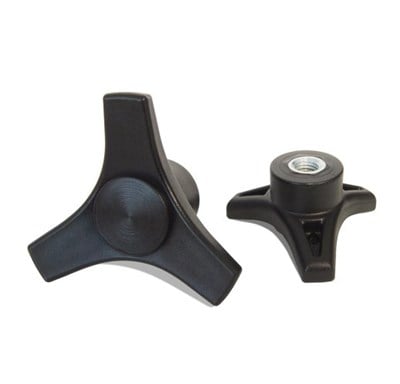 MLC38010 Plastik Yıldız Tutamak 3 Kollu Burçlu Çap:80mm M10