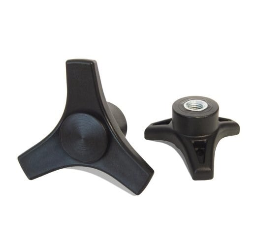 MLC31012 Plastik Yıldız Tutamak 3 Kollu Burçlu Çap:100mm M12