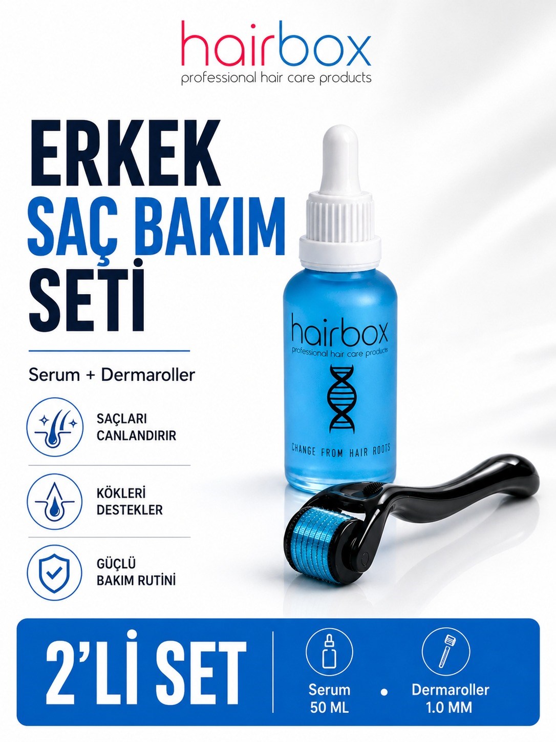 Erkek Saç Çıkarıcı Serum, Saç Çıkaran Serum , Saç Gürleştirici (1 Serum 1 Tarak )