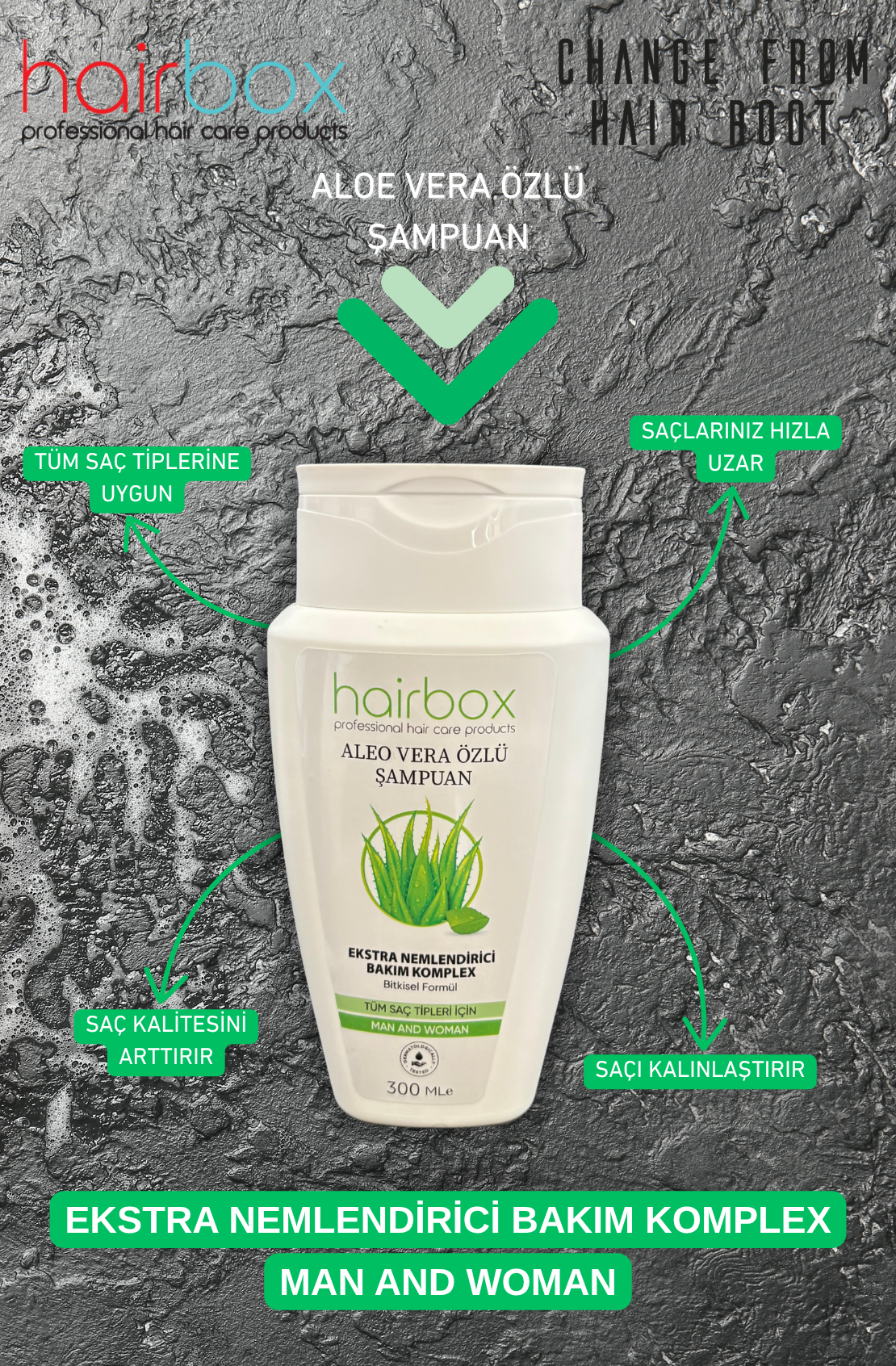 HAİRBOX Aloe Vera Özlü Şampuan (1 Adet)