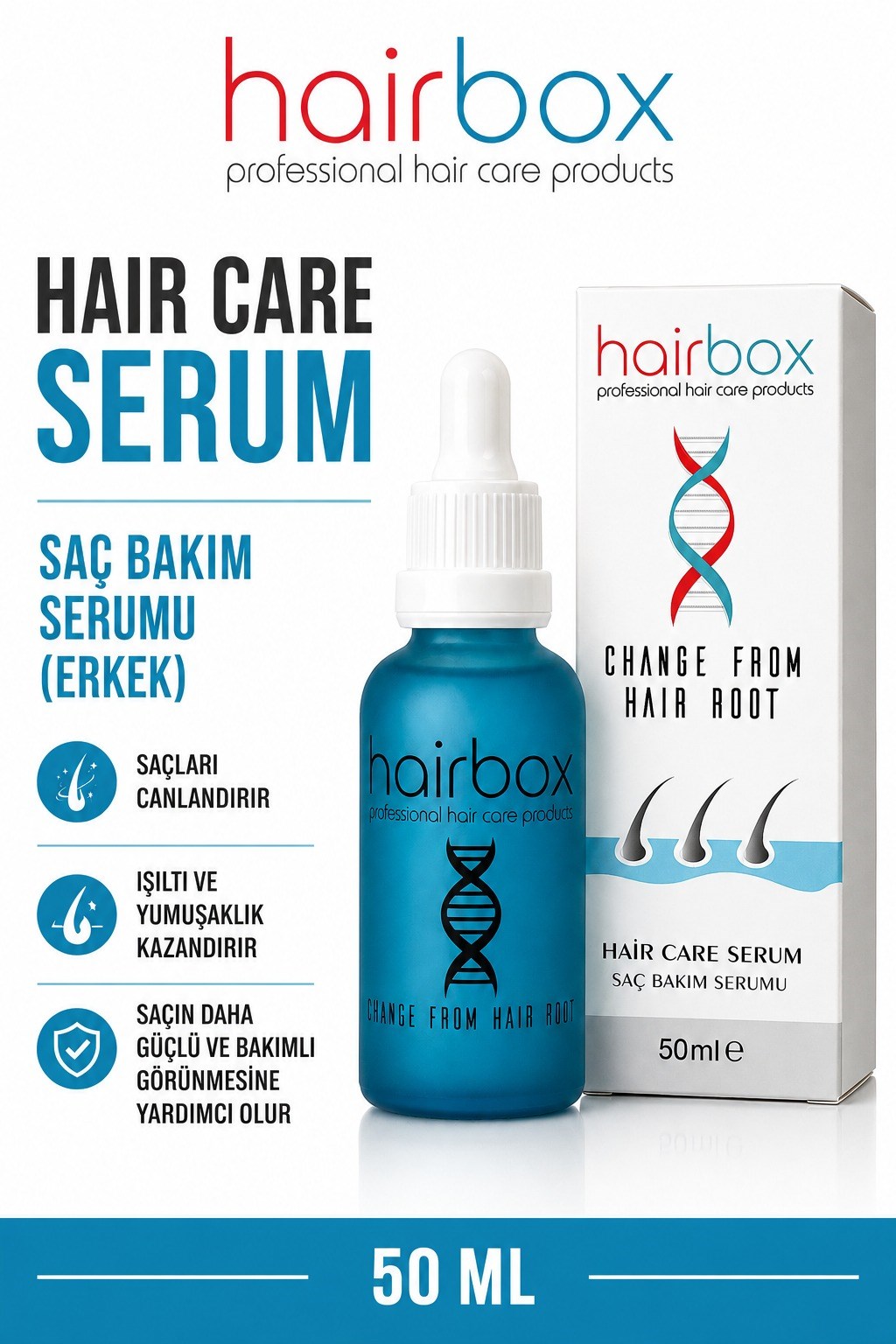 Kalıcı Etki Hızlı Sonuç- Hair Box Saç Çıkarıcı Serum / 1 Adet Serum / 1x50ml