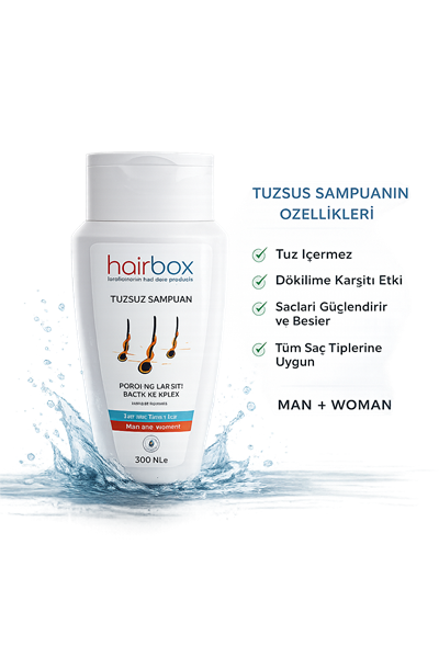 Hairbox Erkek Saç Serumu, (3 Adet Serum + 1 Adet Dermaroller + 1 Adet Şampuan)