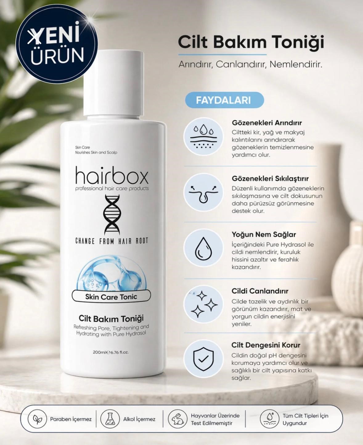  Cilt Bakım Toniği, Hairbox