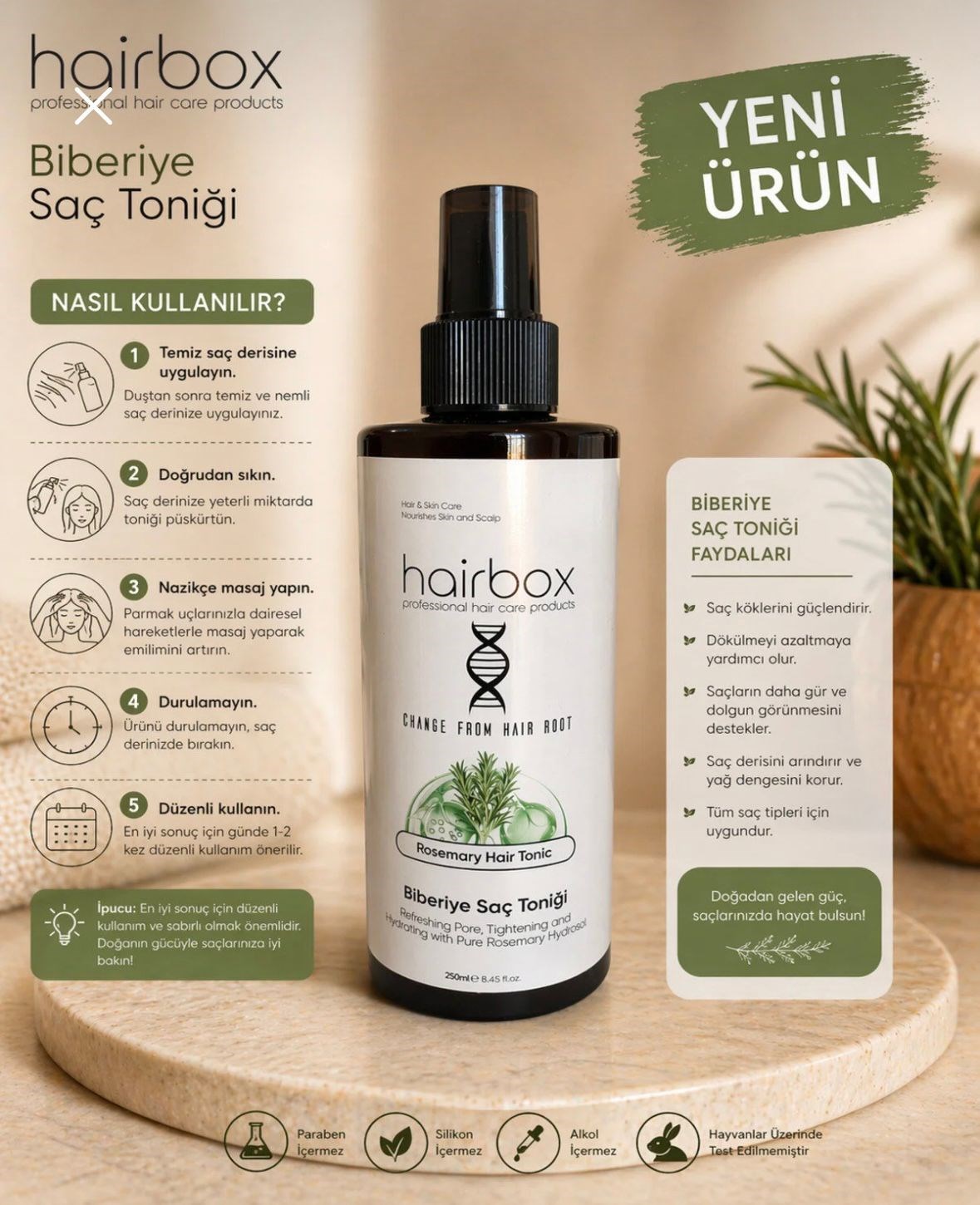 Biberiye Saç Toniği, Hairbox