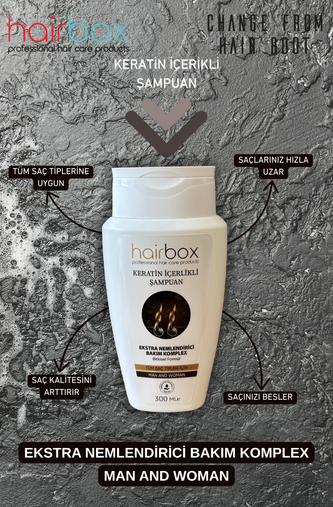 HAİRBOX Keratin İçerikli Şampuan (1 Adet)