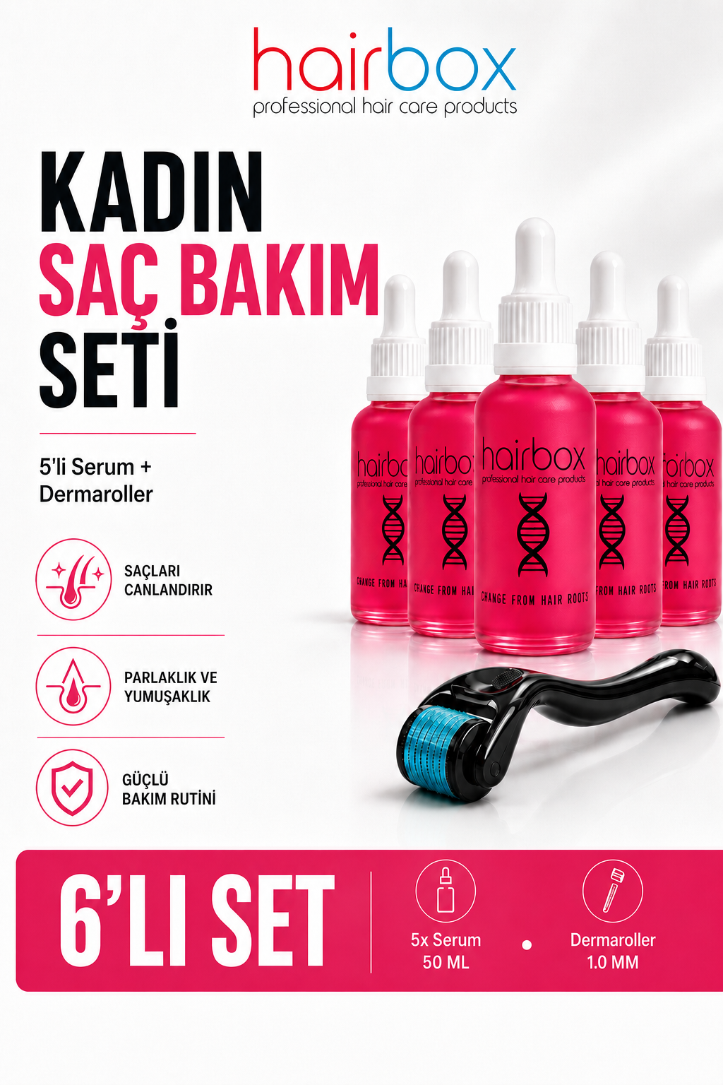 Kadın Saç Çıkarıcı Serum, Saç Çıkaran Serum , Saç Gürleştirici ( 5 Serum 1 Tarak Hediye)