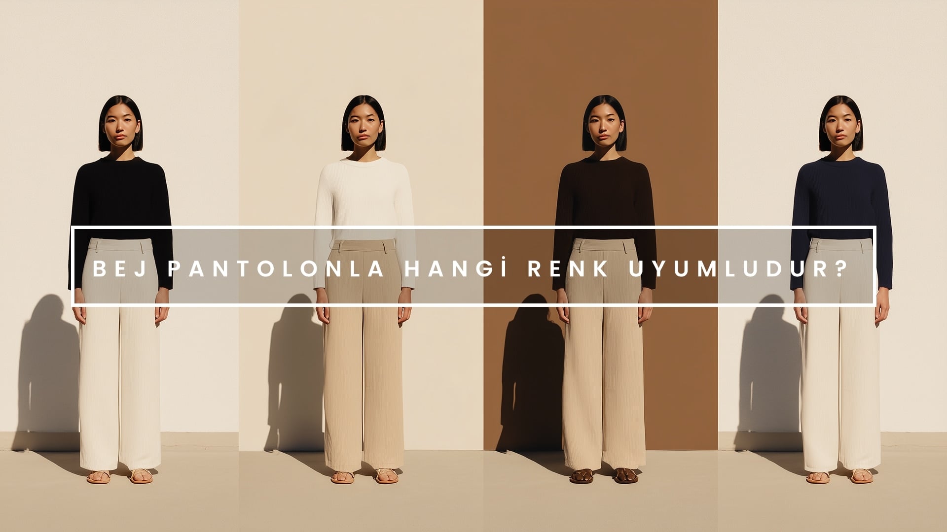 Bej pantolonla uyumlu renkleri