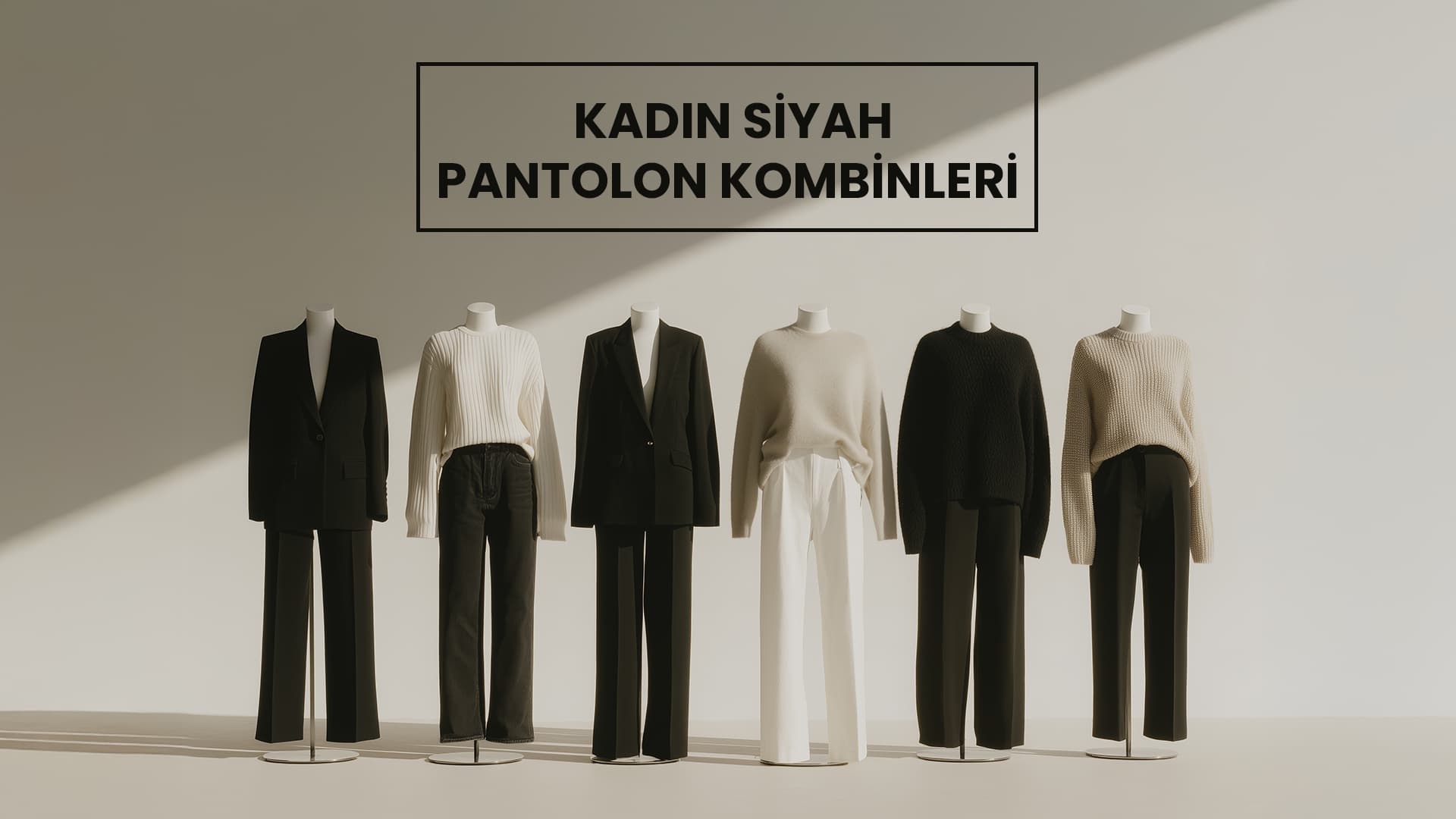 siyah pantolon kombinleri