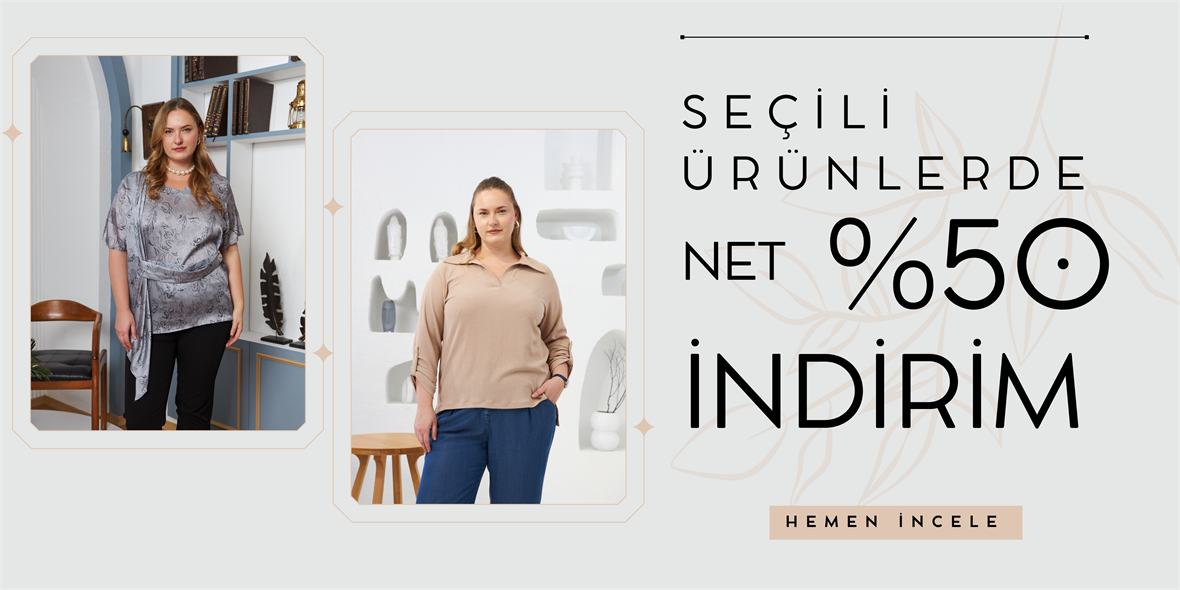 Seçili Ürünlerde yüzde 50 indirim