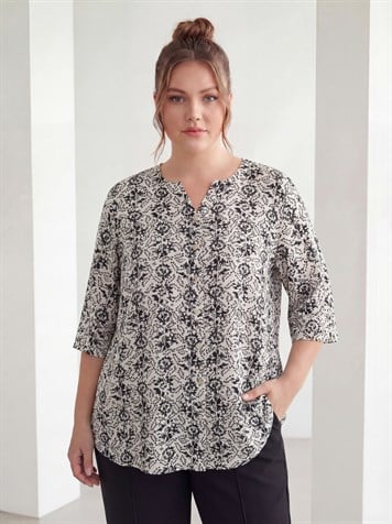 Hakim Yaka Kısa Kol Büyük Beden Gömlek Beyaz - RMG