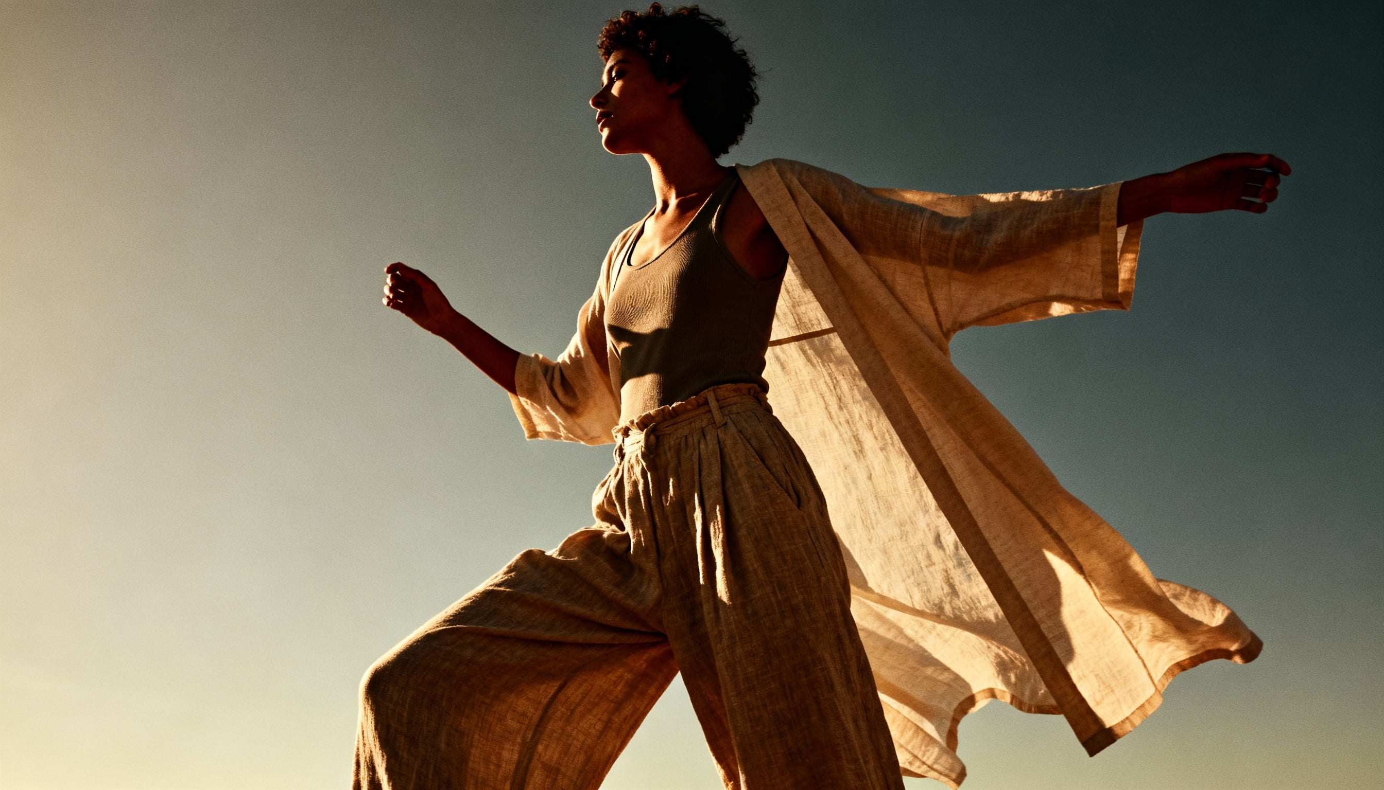 bol kesim pantolon kombin kadın