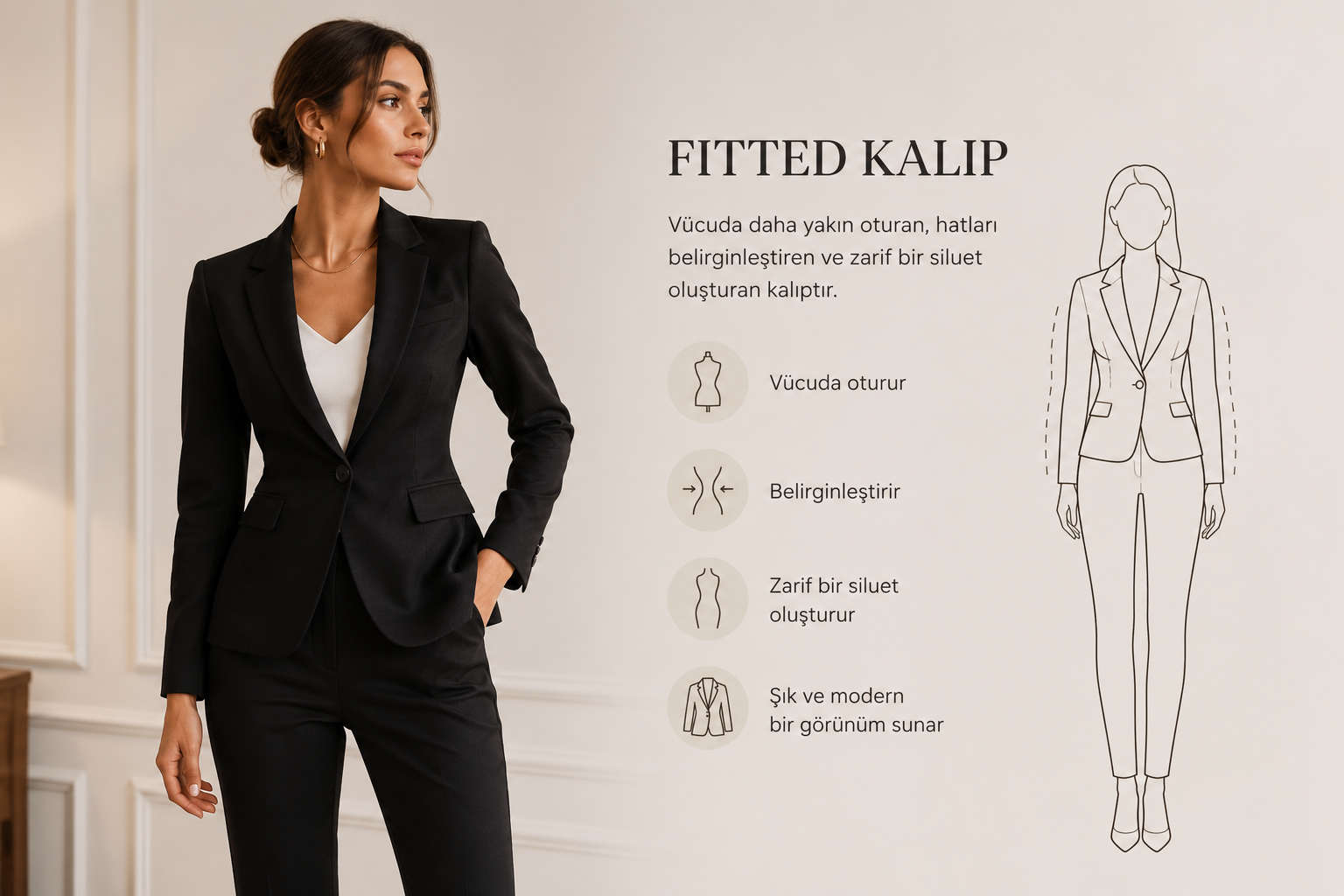 Fitted Kalıp Elbise, Tişört ve Gömlek Nasıl Durur