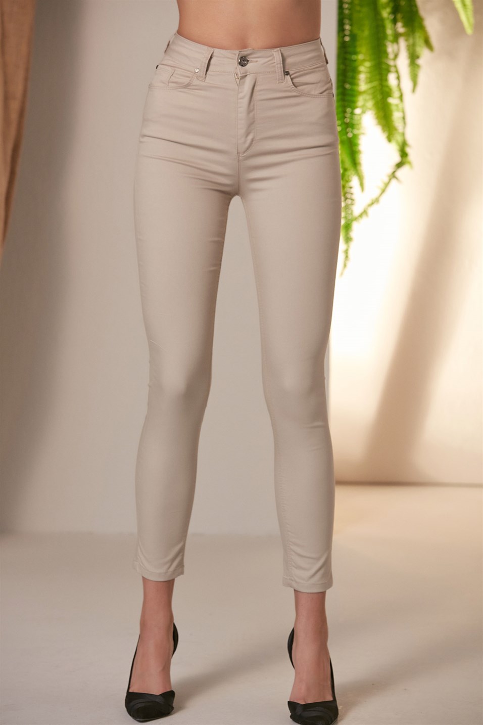 RMG Krem Pamuk Pantolon