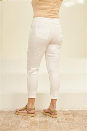 RMG Büyük Beden Beyaz Pamuk Pantolon