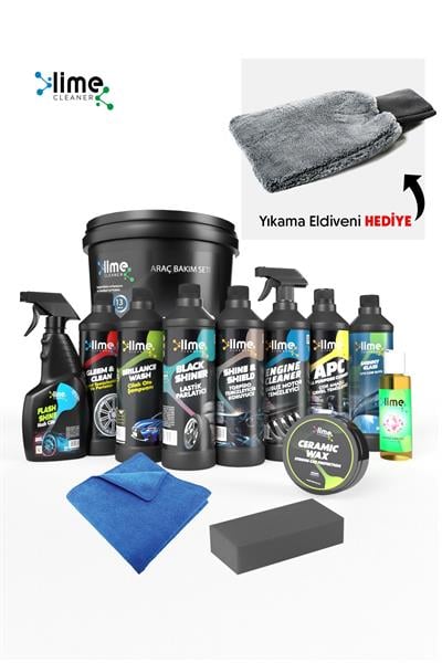 Lime Cleaner Premium Full Oto Bakım ve Temizlik Seti Kampanyalı Fırsat PaketiLime Cleaner Premium Full Oto Bakım ve Temizlik Seti Kampanyalı Fırsat Paketi