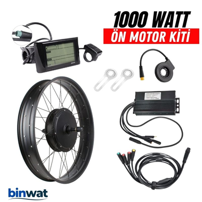 48 Volt Tel Jant 1000 Watt Fatbike Elektrikli Bisiklet Motor Dönüşüm Kiti - 135 mm Ön Teker Uyumlu48 VOLT 1000 WATT TEL JANT 20