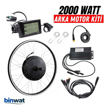 60 Volt Tel Jant 2000 Watt Elektrikli Bisiklet Motor Dönüşüm Kiti - 170 mm Arka Teker Uyumlu60 VOLT 2000 WATT TEL JANT 20