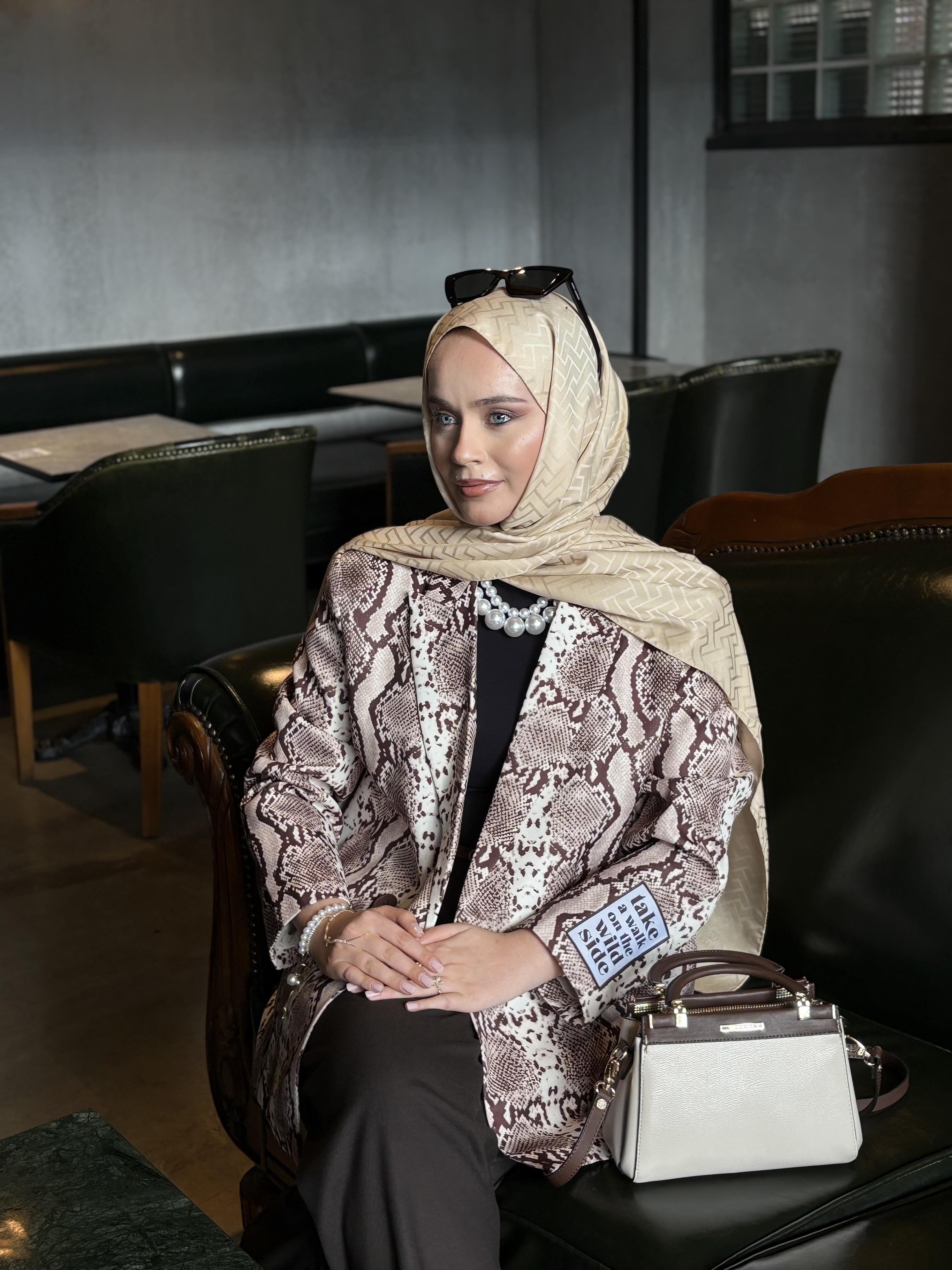 YILAN DESENLİ BLAZER CEKET