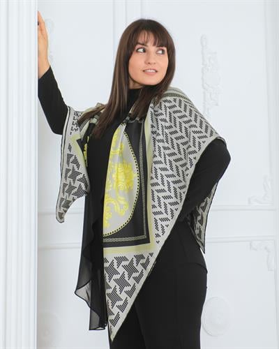 Sidney İpek Twill Desenli Kadın Eşarp 