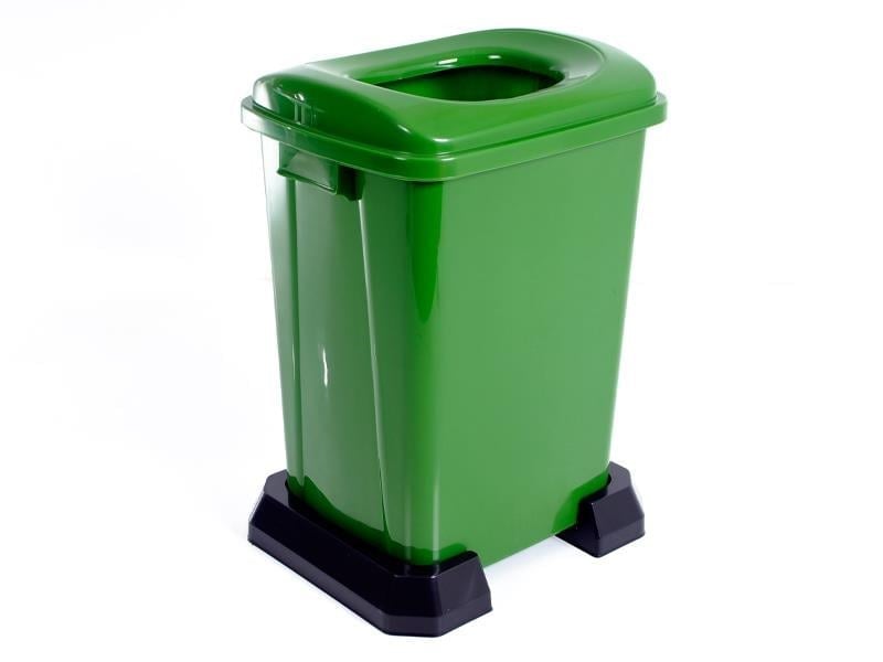 Alezy 4395 Geri Dönüşüm Çöp Kovası Kapaklı 50 Lt Plastik