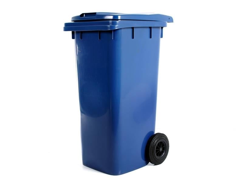 Alezy 6506 Çöp Konteyneri Eko Tekerlekli Kapaklı 120 Litre Plastik