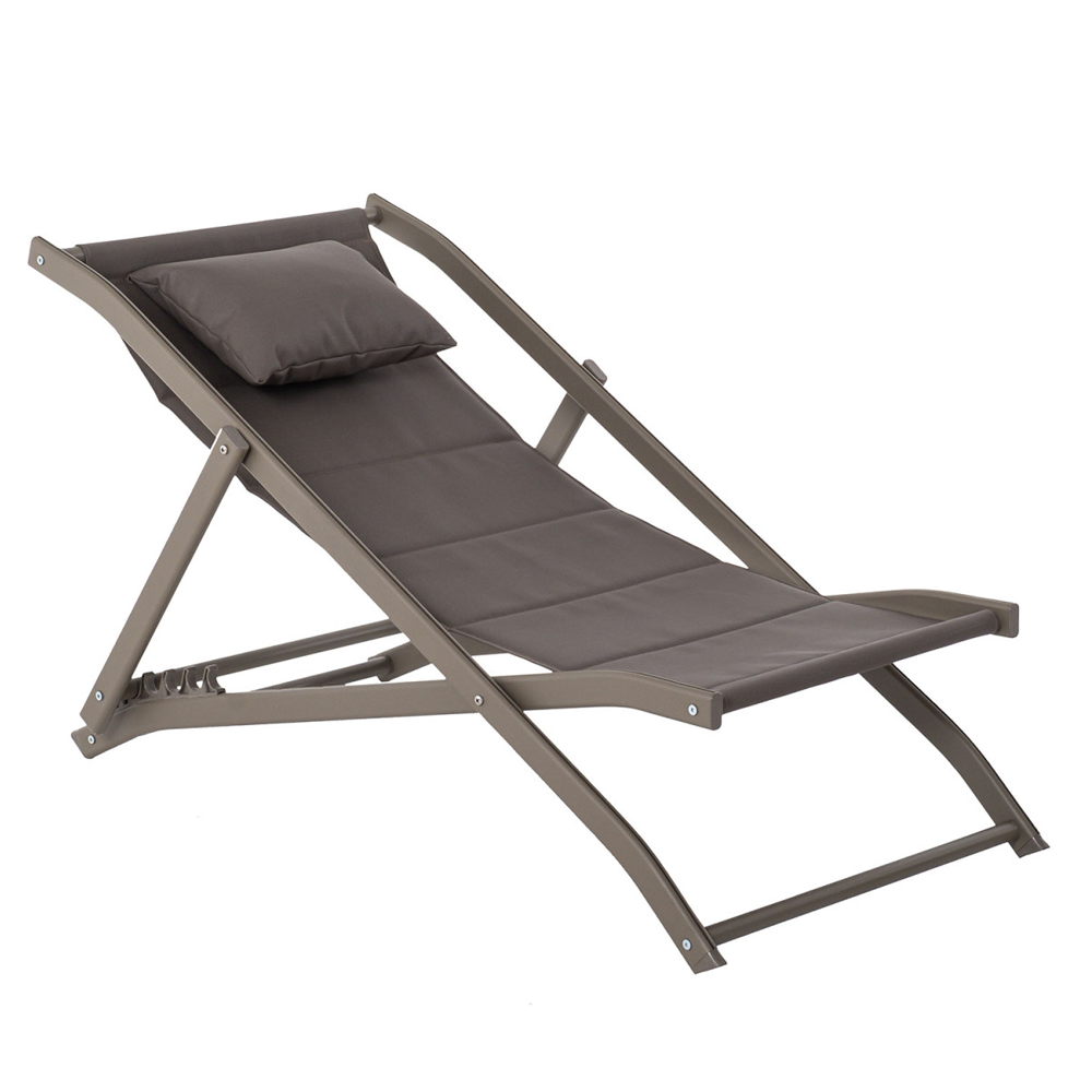 Alezy Daisy Katlanır Fileli Başlıklı Plaj Şezlongu