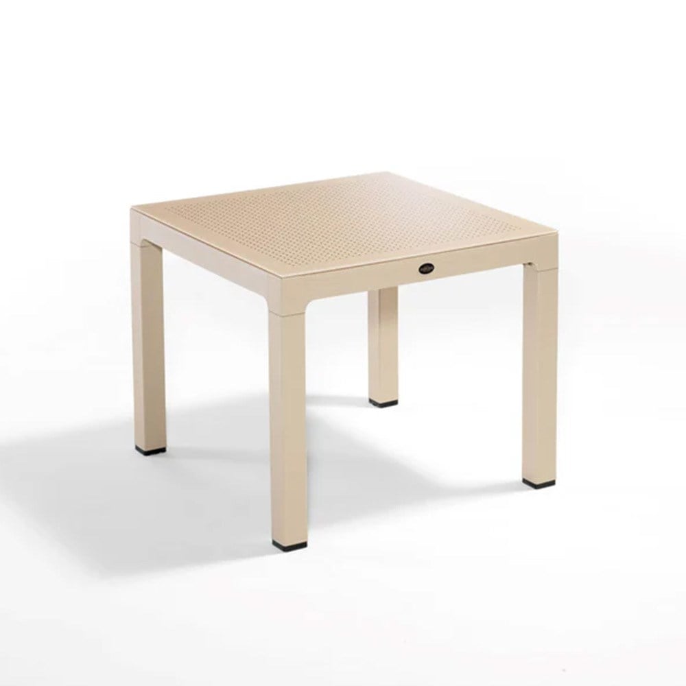 Alezy Wood Kare Noktalı Camlı Masa 90x90cm