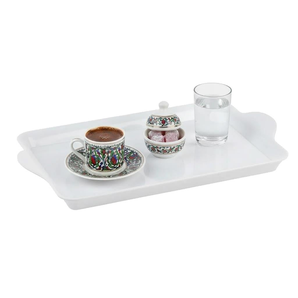 Göreme 500 Termostar Melamin Kahve Sunum Tepsisi Kırılmaz Melamin Tek Kişilik 21x7,5 cm